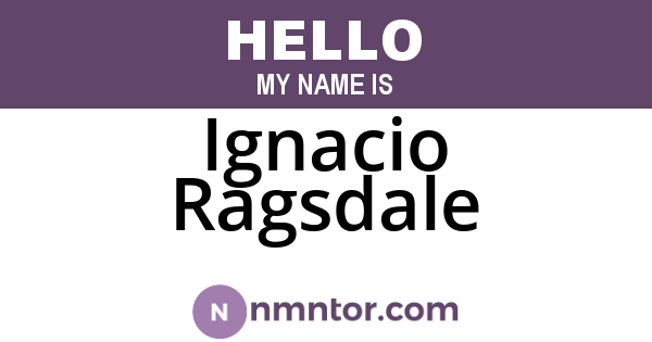 Ignacio Ragsdale