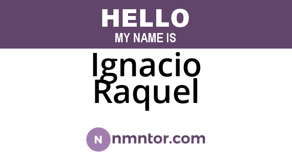 Ignacio Raquel