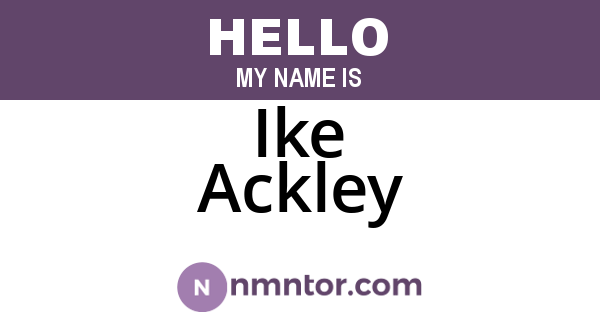 Ike Ackley