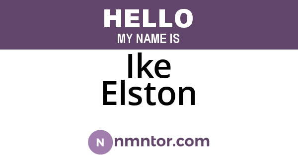 Ike Elston
