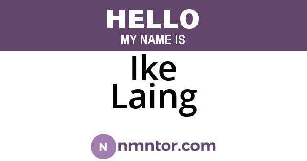 Ike Laing