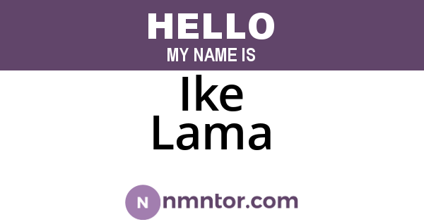 Ike Lama
