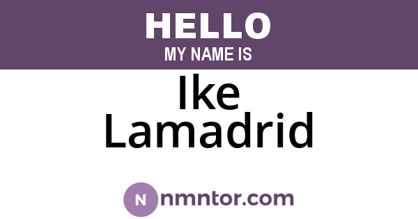 Ike Lamadrid