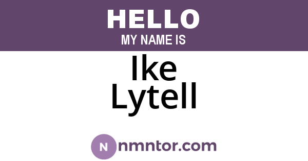 Ike Lytell