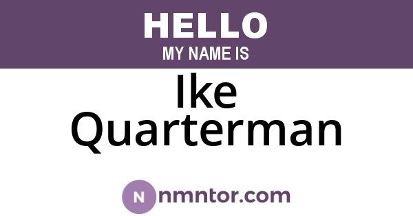 Ike Quarterman