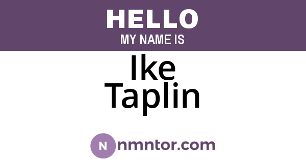 Ike Taplin