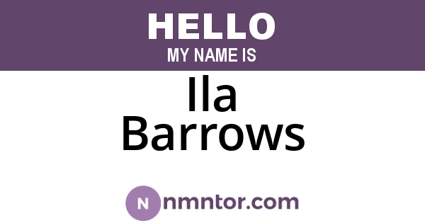 Ila Barrows