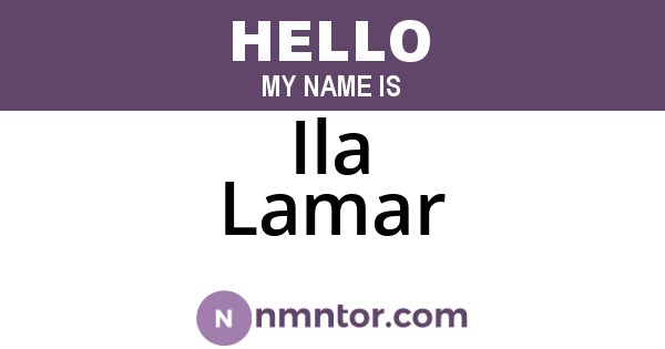 Ila Lamar