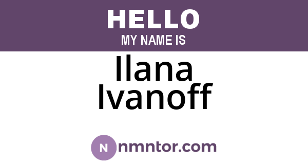 Ilana Ivanoff