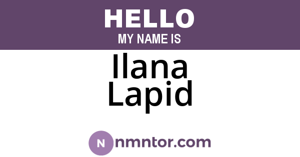 Ilana Lapid