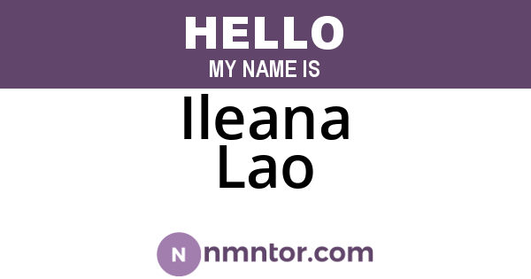 Ileana Lao