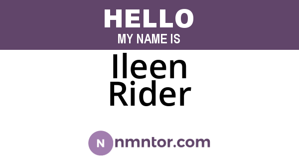 Ileen Rider