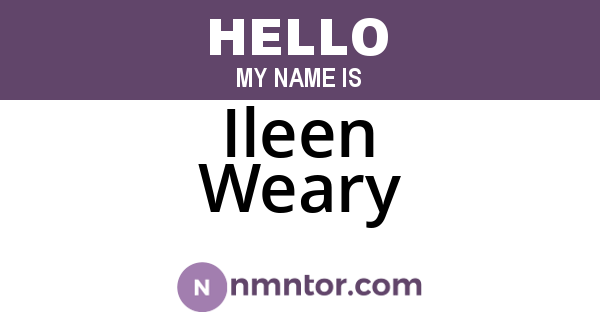 Ileen Weary