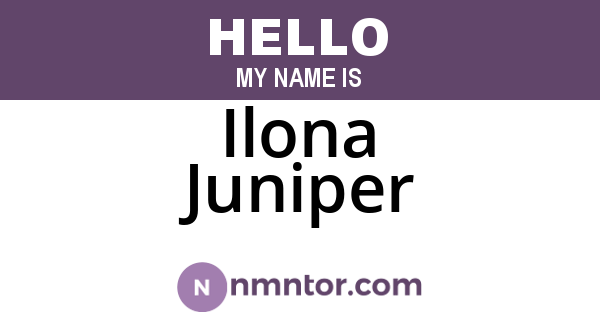 Ilona Juniper