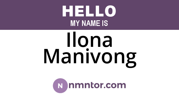 Ilona Manivong