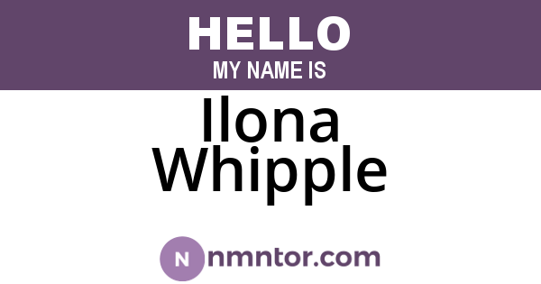 Ilona Whipple