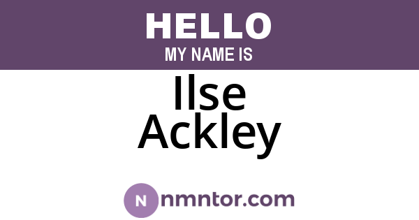 Ilse Ackley
