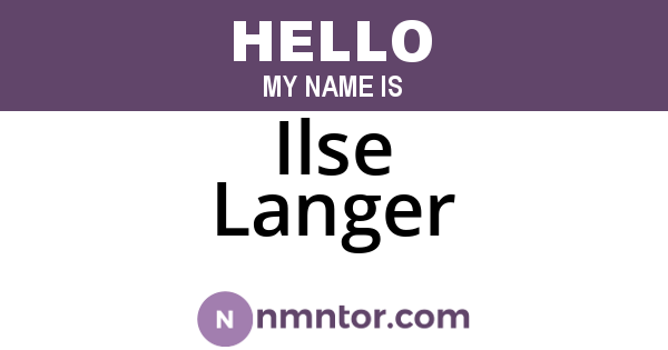 Ilse Langer