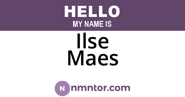 Ilse Maes