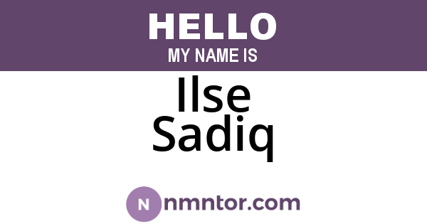 Ilse Sadiq