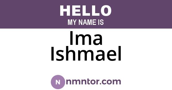 Ima Ishmael