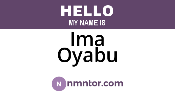 Ima Oyabu