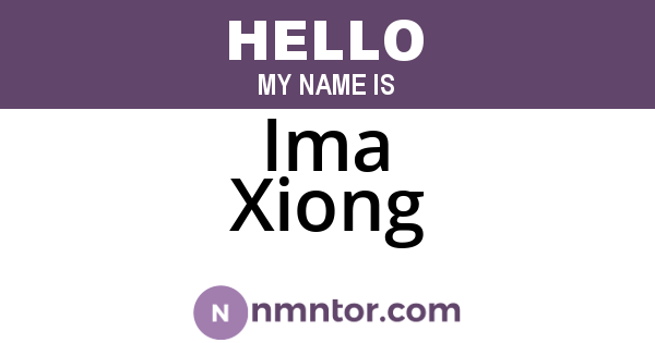 Ima Xiong