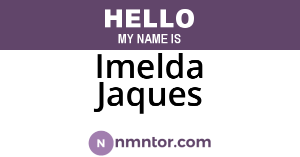 Imelda Jaques