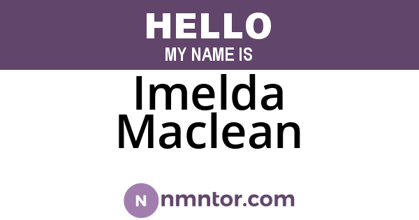 Imelda Maclean