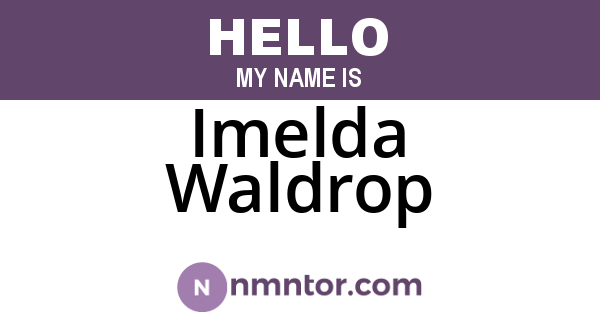 Imelda Waldrop