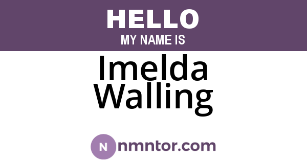 Imelda Walling
