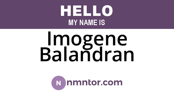 Imogene Balandran