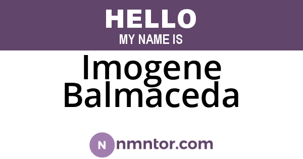 Imogene Balmaceda