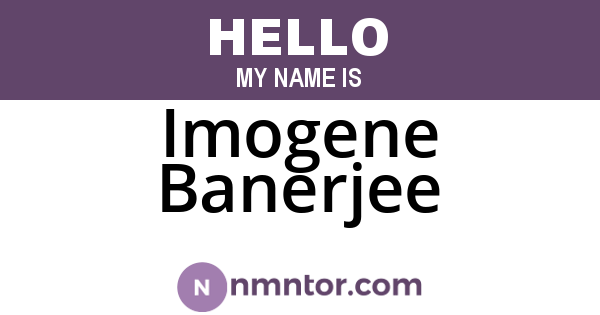 Imogene Banerjee
