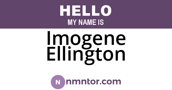 Imogene Ellington