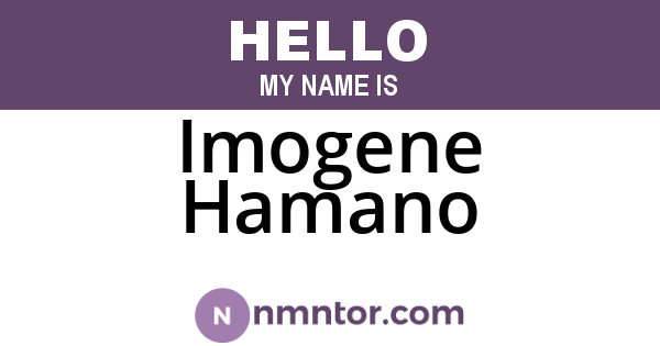 Imogene Hamano