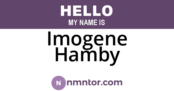 Imogene Hamby