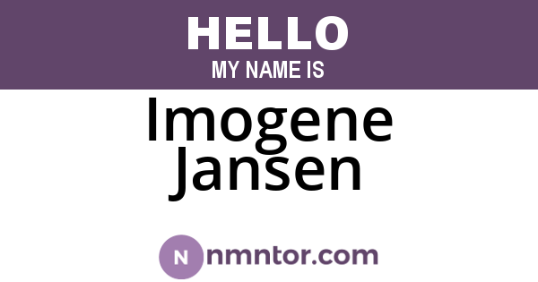 Imogene Jansen