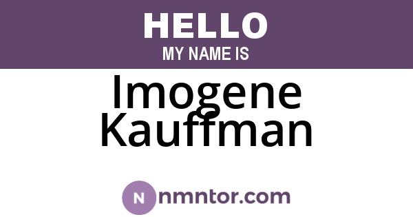 Imogene Kauffman