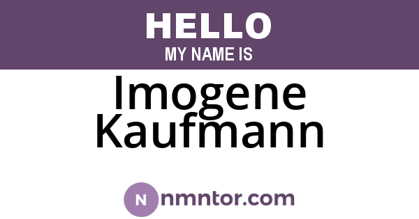 Imogene Kaufmann