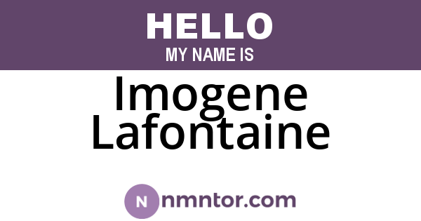 Imogene Lafontaine