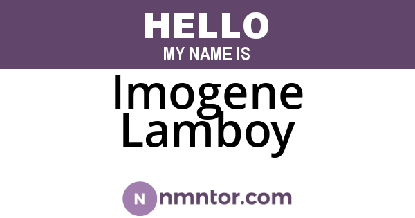 Imogene Lamboy