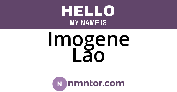 Imogene Lao