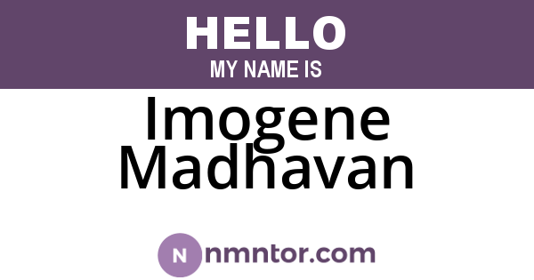 Imogene Madhavan
