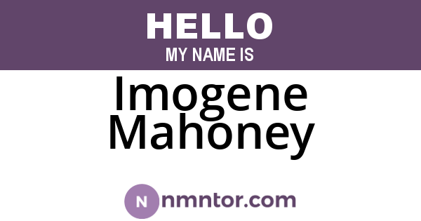 Imogene Mahoney