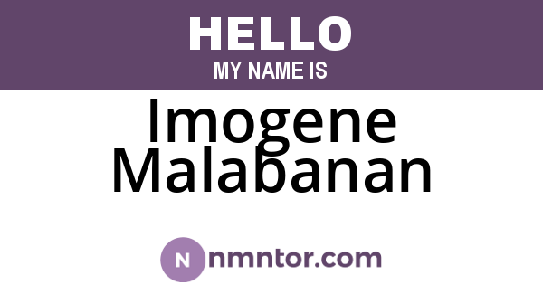 Imogene Malabanan