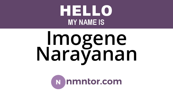 Imogene Narayanan