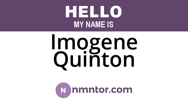 Imogene Quinton