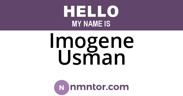 Imogene Usman