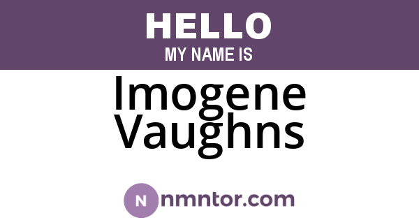Imogene Vaughns
